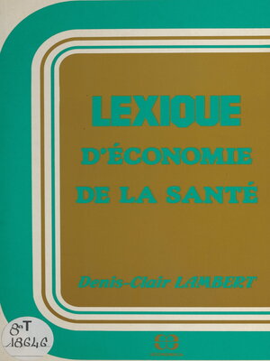 cover image of Lexique d'économie de la santé